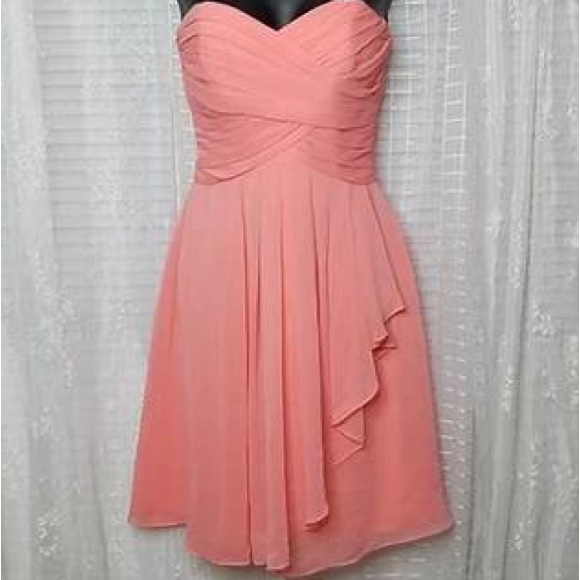 David’s Bridal Bridesmaid dress - style F14847 - size 12 - NEW w/tags - Malibu - Picture 9 of 10